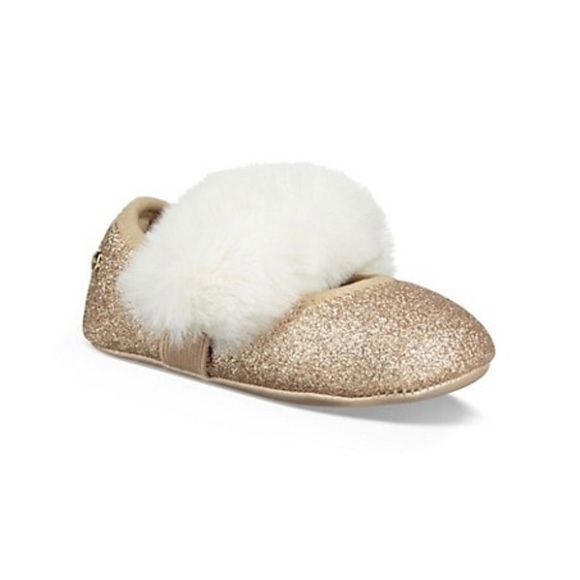 UGG Other - NIB Baby Uggs “Fluff” Faux Fur Glitter Flats